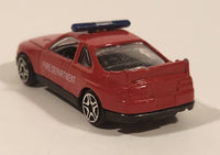 Motor Max Fire Department Chief Red w/ Blue Lights No. 6071 Die Cast Toy Car Emergency Rescue Vehicle