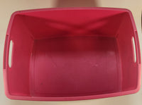 Disney Princesses Snow White Cinderella Bella Aurora Pink Plastic Storage Tote Container