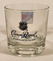 Rare Limited Release Crown Royal "NHL Rocks" New York Rangers Hockey Team Clear Glass Whisky Cup