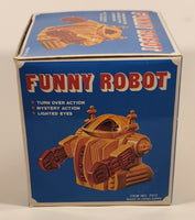 Vintage Funny Robot Light Up Battery Operated Action Toy with Box