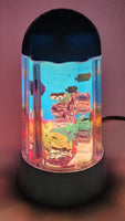 2003 Rabbit Tanaka Tropical Fish Aquarium 9 3/4" Tall Rotating Turning Motion Lamp Light