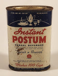 Vintage Post Food Products Instant Postum Cereal Beverage "There's a Reason" 8 oz Tin Metal Can