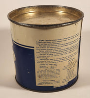 Vintage Pure Canadian Honey Blue and White Tin Metal Can