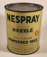 Rare Vintage Nestle Products Limited Nassau Bahamas Nespray Full Cream Powdered Milk Enriched With Vitamins A and D 2 1/2 Lb Tin Metal Can