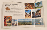 Vintage 1965 Oahu The Aloha Island Of The Hawaiian Group Map Travel Brochure Pamphlet