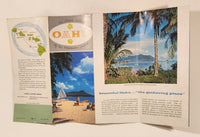 Vintage 1965 Oahu The Aloha Island Of The Hawaiian Group Map Travel Brochure Pamphlet