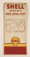 Vintage 1950s Shell Sectional Map Of North Central States