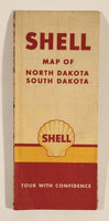 Vintage Shell Map of North Dakota South Dakota