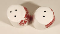 Vintage 1960s Red Lobster Embossed White Ceramic Salt and Pepper Shaker Set Made in Japan