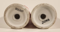 Vintage 1960s Red Lobster Embossed White Ceramic Salt and Pepper Shaker Set Made in Japan