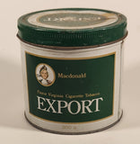 Vintage Late 1970s MacDonald Export Finest Virginia Cigarette Tobacco Tin Can