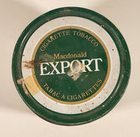 Vintage Late 1970s MacDonald Export Finest Virginia Cigarette Tobacco Tin Can