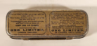 Antique Oxo Brand Cubes Red Tin Metal Container