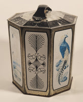 Vintage Peek Freans Scarlet Macaw Crowned Crane Lady Amherst Pheasant Greater Flamingo Bird Themed Octagonal Tin Metal Container