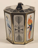 Vintage Peek Freans Scarlet Macaw Crowned Crane Lady Amherst Pheasant Greater Flamingo Bird Themed Octagonal Tin Metal Container