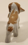 Vintage Japanese Hunting Dog with Mallard Duck 3 3/4" Hand Painted Porcelain Figure