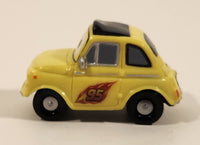 Disney Pixar Cars Fiat 500 Luigi Yellow Plastic Die Cast Toy Car Vehicle