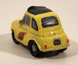 Disney Pixar Cars Fiat 500 Luigi Yellow Plastic Die Cast Toy Car Vehicle