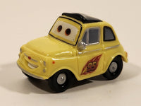 Disney Pixar Cars Fiat 500 Luigi Yellow Plastic Die Cast Toy Car Vehicle