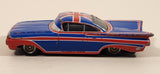 Disney Pixar Cars Chevrolet Impala Union Jack Ramone British Flag Blue Red White Die Cast Toy Car Vehicle J7561