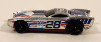 2013 Hot Wheels HW Racing Super Chromes The Gov'ner #28 Chrome Die Cast Toy Car Vehicle