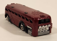 2005 Hot Wheels Red Lines Surfin' School Bus Metalflake Red Die Cast Toy Car Vehicle