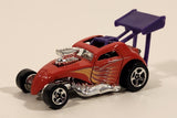 2001 Hot Wheels Hot Rods Fiat 500c Red Die Cast Toy Race Car Vehicle