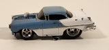 2002 Funline Muscle Machines 1956 Old 88 Blue and White Die Cast Toy Car Vehicle Missing The Engine