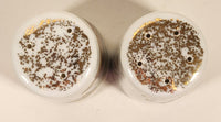 Vintage Black Bear and Beaver Gold Speckled White Porcelain Salt and Pepper Shaker Set Made in Japan