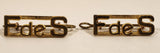 Vintage WWII F de S Les Fusiliers De Sherbrooke Brass Shoulder Badge Title Set of 2