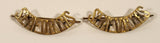 Vintage WWII Canadian Seaforths Highlanders Brass Shoulder Badge Title Set of 2