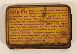 Vintage Dr Reid's Grip Fix For Colds and La Grippe Small Tin Metal Container Western Wholesale Drug Ltd. Vancouver, B.C.