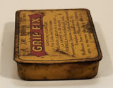 Vintage Dr Reid's Grip Fix For Colds and La Grippe Small Tin Metal Container Western Wholesale Drug Ltd. Vancouver, B.C.