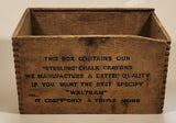 Antique The American Crayon Company Sandusky Ohio New York Old Faithful Sterling White Chalk Wood Box