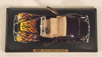 Redbox 1934 Ford Coupe Convertible Purple with Flames 1/24 Scale Die Cast Toy Car Vehicle with Opening Doors Hood Trunk