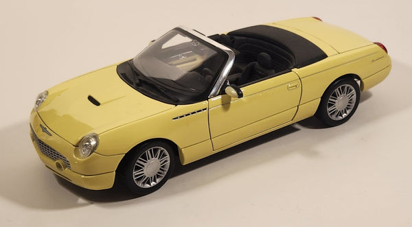 Masito Ford Thunderbird Yellow 1/18 Scale Die Cast Toy Car Vehicle with Opening Doors Hood Trunk