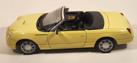 Masito Ford Thunderbird Yellow 1/18 Scale Die Cast Toy Car Vehicle with Opening Doors Hood Trunk