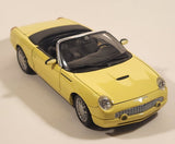 Masito Ford Thunderbird Yellow 1/18 Scale Die Cast Toy Car Vehicle with Opening Doors Hood Trunk