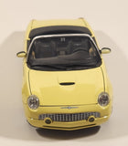 Masito Ford Thunderbird Yellow 1/18 Scale Die Cast Toy Car Vehicle with Opening Doors Hood Trunk