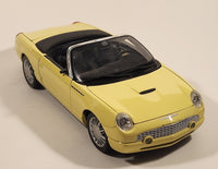 Masito Ford Thunderbird Yellow 1/18 Scale Die Cast Toy Car Vehicle with Opening Doors Hood Trunk Missing Mirrors