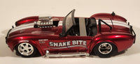 Jada Toys No. 30978 1965 Shelby Cobra 427 S/C Snake Bite Red 1/24 Scale Die Cast Toy Car Vehicle with Opening Doors Hood Trunk