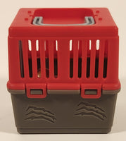 2018 Jazwares Feisty Pets Mini Misfits Sir Growls-A-Lot Brown Bear 1 7/8" Toy Figure with Moving Mouth and Eyes Including Red Carrier Crate