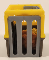 2018 Jazwares Feisty Pets Mini Misfits Marky Mischief Lion 1 7/8" Toy Figure with Moving Mouth and Eyes Including Yellow Carrier Crate