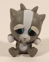 2018 Jazwares Feisty Pets Mini Misfits Junkyard Jeff The Goat 1 5/8" Toy Figure with Moving Mouth and Eyes Including Yellow Carrier Crate
