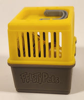 2018 Jazwares Feisty Pets Mini Misfits Glenda Glitterpoop Unicorn 1 7/8" Toy Figure with Moving Mouth and Eyes Including Yellow Carrier Crate