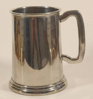 Vintage Fine British Pewter Sheffield England The Rose & Crowns Edmonton's Original English Pub Dan C. Metal Beer Mug Cup with Glass Bottom