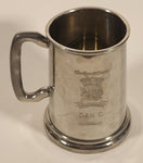 Vintage Fine British Pewter Sheffield England The Rose & Crowns Edmonton's Original English Pub Dan C. Metal Beer Mug Cup with Glass Bottom