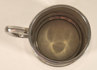 Vintage Fine British Pewter Sheffield England The Rose & Crowns Edmonton's Original English Pub Dan C. Metal Beer Mug Cup with Glass Bottom