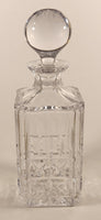 Antique Traditional Cut Glass Heavy Whiskey Bourbon Decanter Bottle