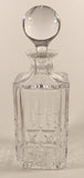 Antique Traditional Cut Glass Heavy Whiskey Bourbon Decanter Bottle
